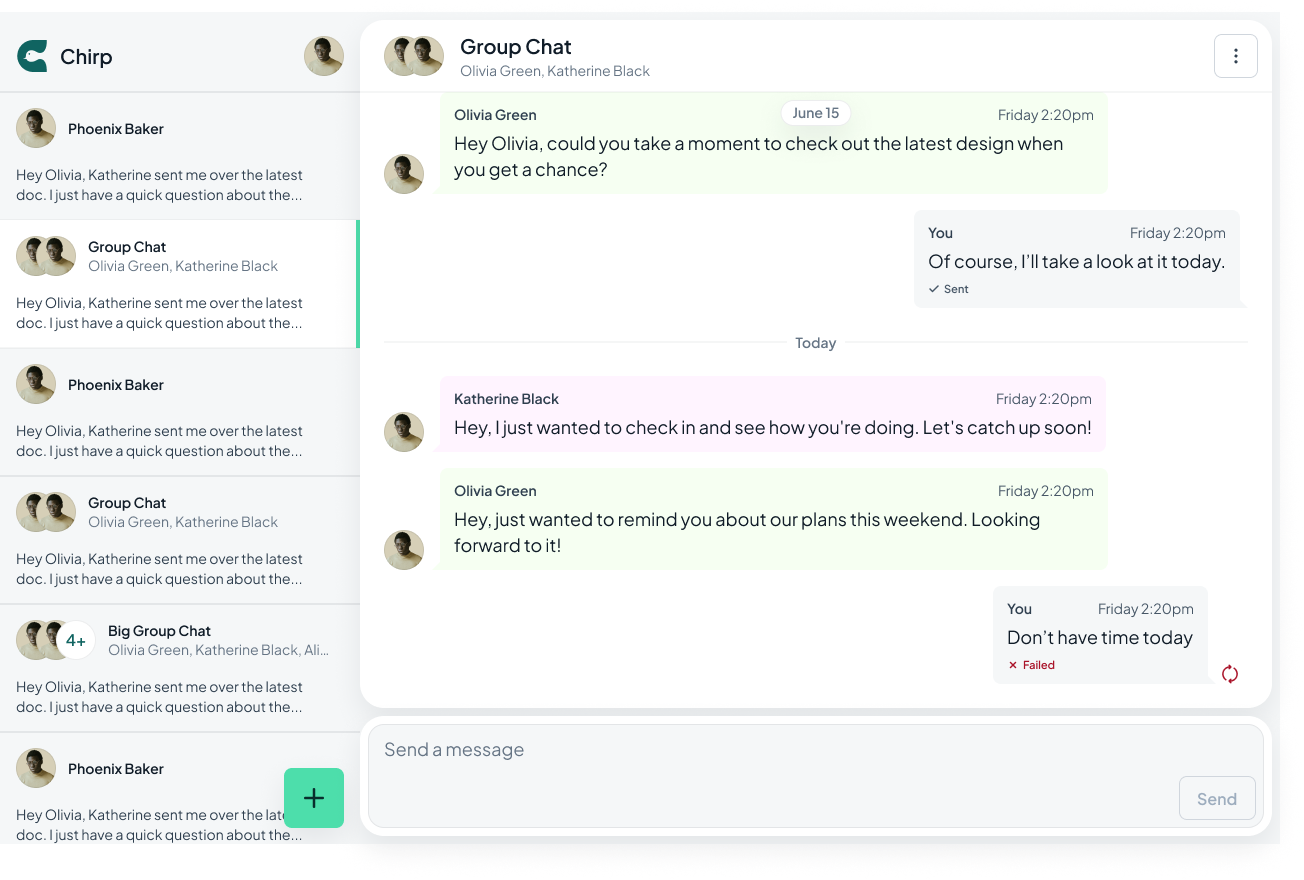 تطبيق تشيرب للمراسلة Hero
